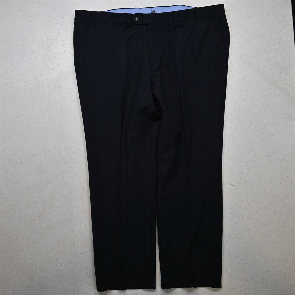 Jack Victor 44x30 Navy Blue Stretch Wool Traveler Mens Straight Dress Pants